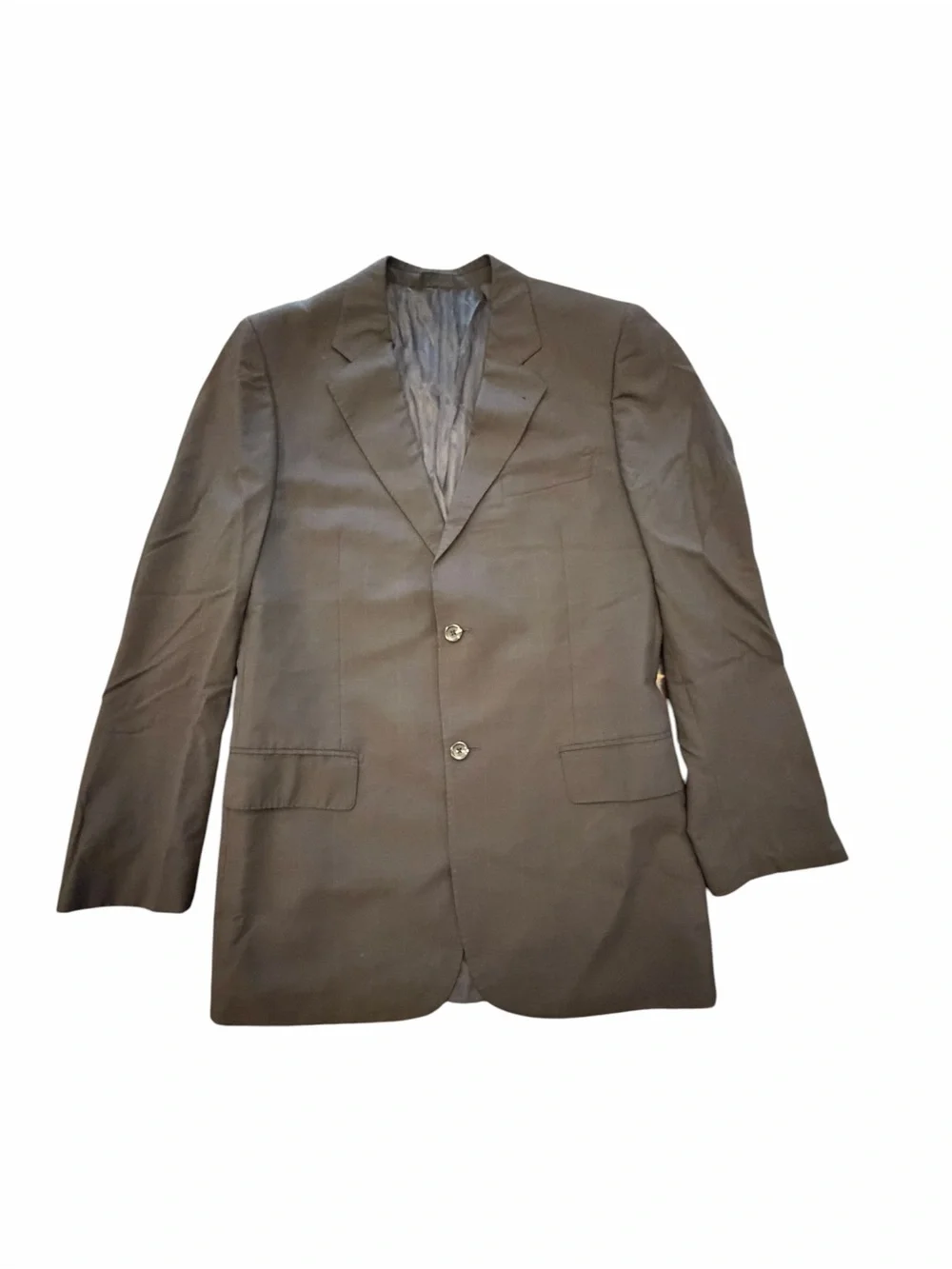 Baroni Couture Men's Black 2-Button Super 150's Wool Suit Jacket Blazer Size 42L